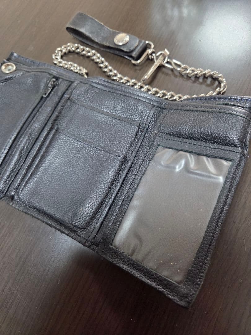 E*n様 Harley-Davidson 三つ折り レザー ウォレット チェーン