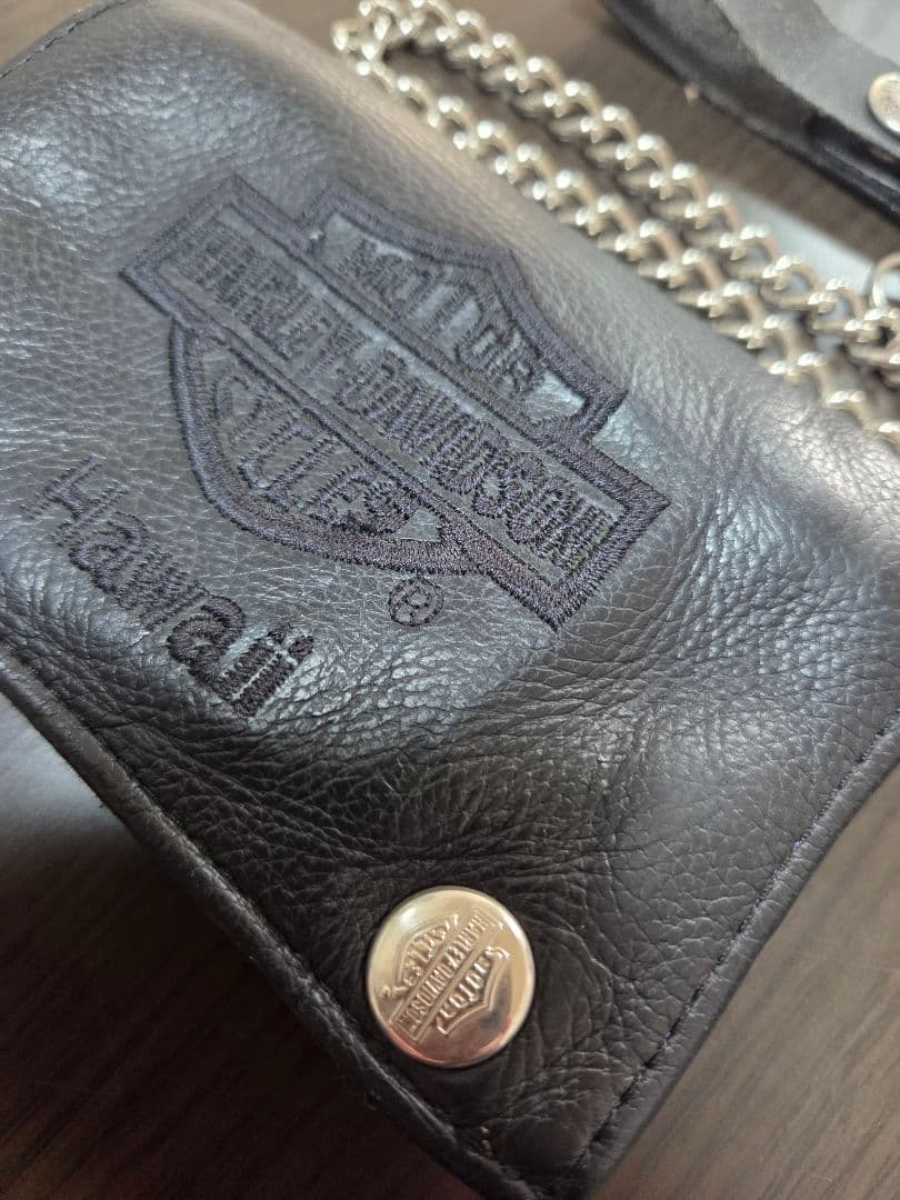 E*n様 Harley-Davidson 三つ折り レザー ウォレット チェーン