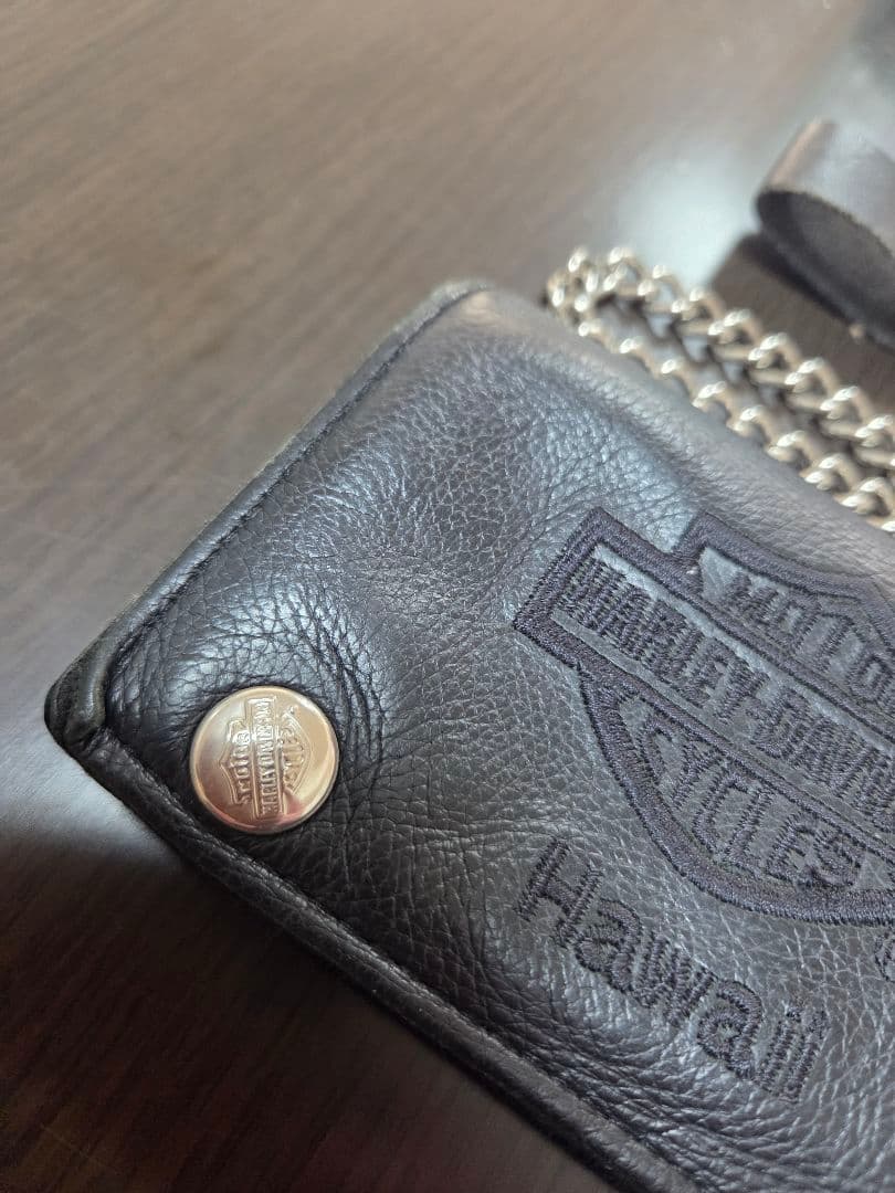 E*n様 Harley-Davidson 三つ折り レザー ウォレット チェーン