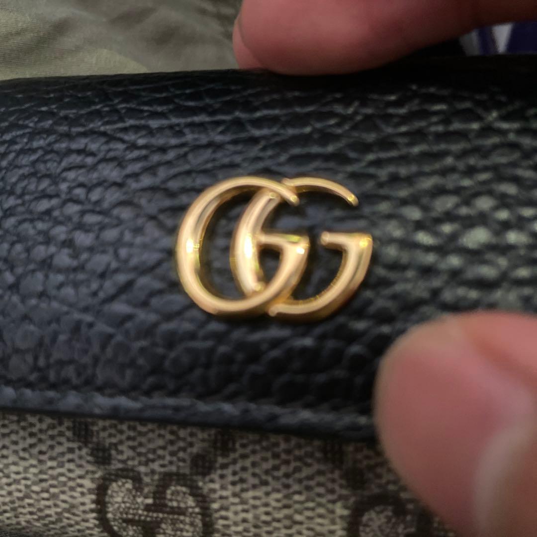 GUCCI GGロゴ キーケース 黒/ベージュ