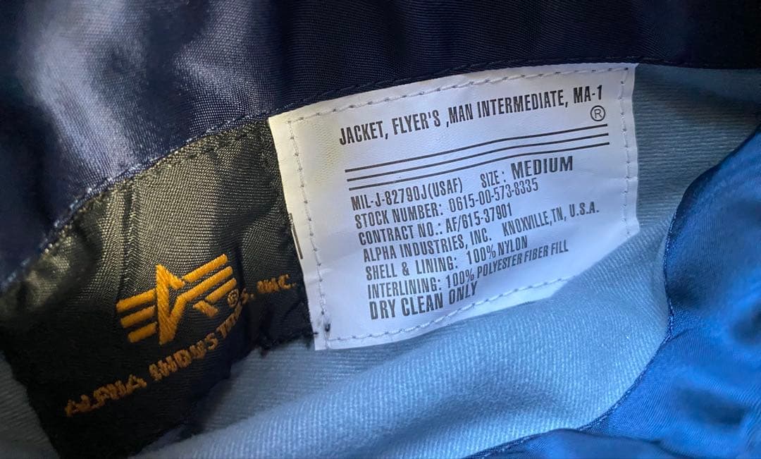 ジャケット・アウター Alpha Industries NASA MA-1