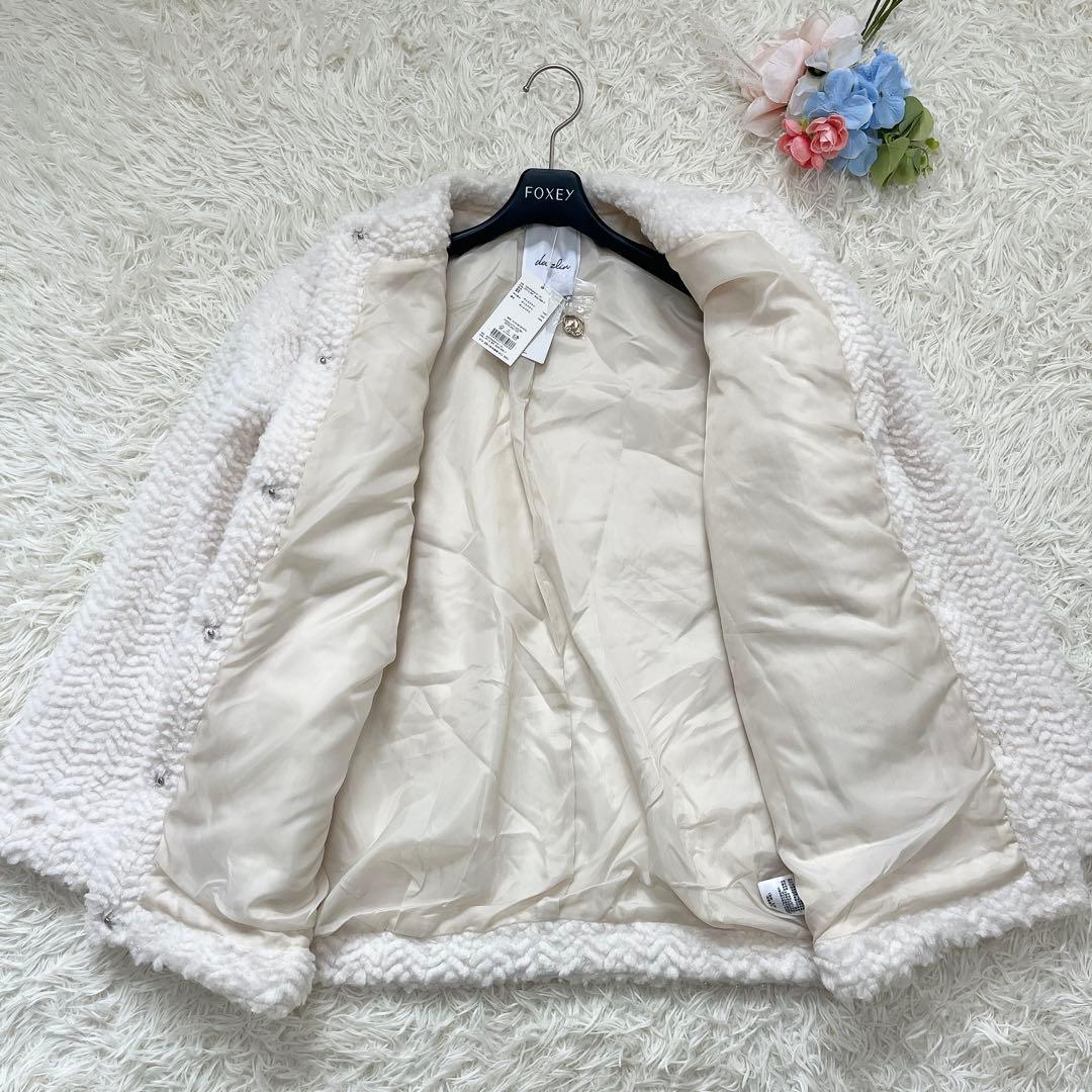 未使用タグ付き✨dazzlin ダズリンボアフレンチブルゾン オフホワイト