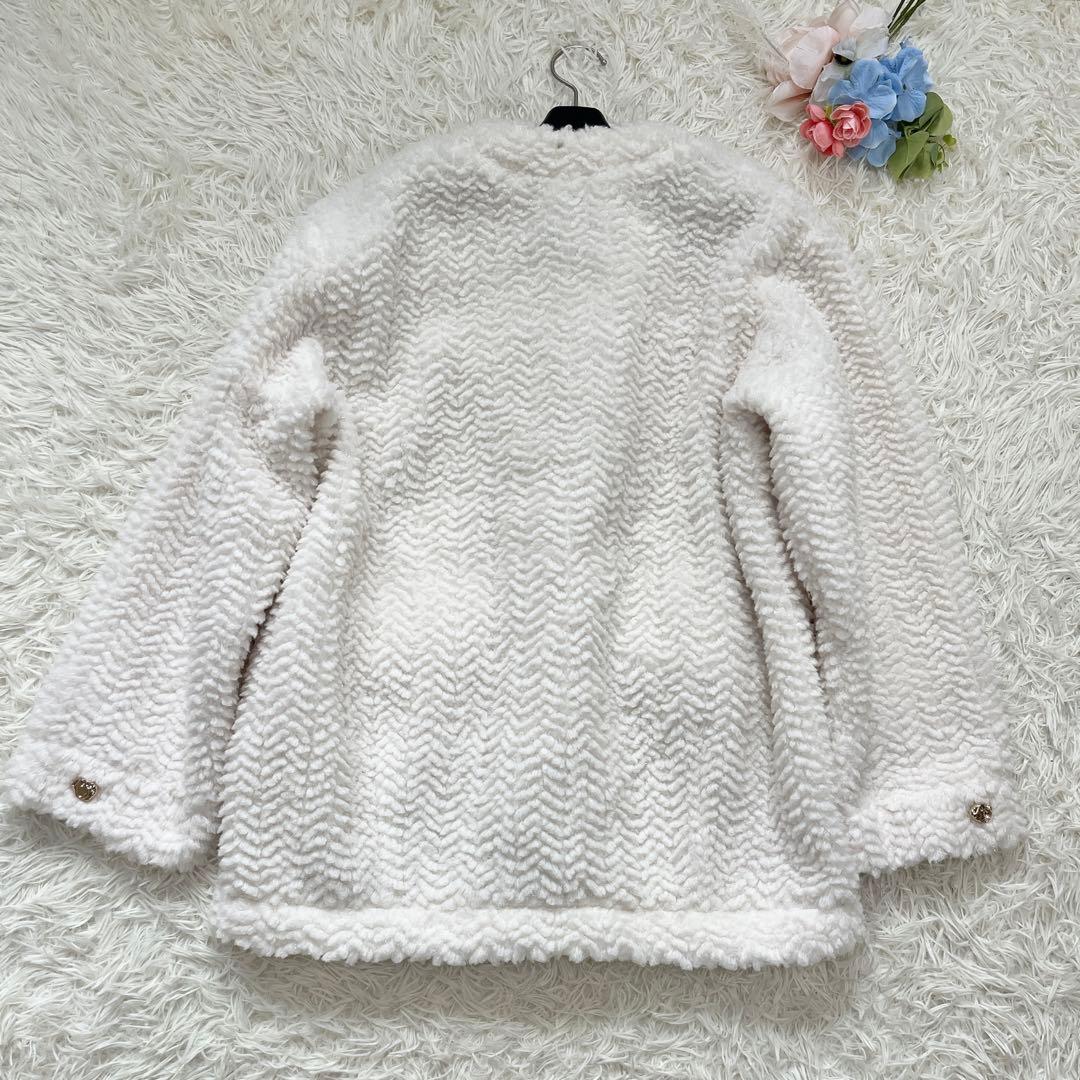 未使用タグ付き✨dazzlin ダズリンボアフレンチブルゾン オフホワイト