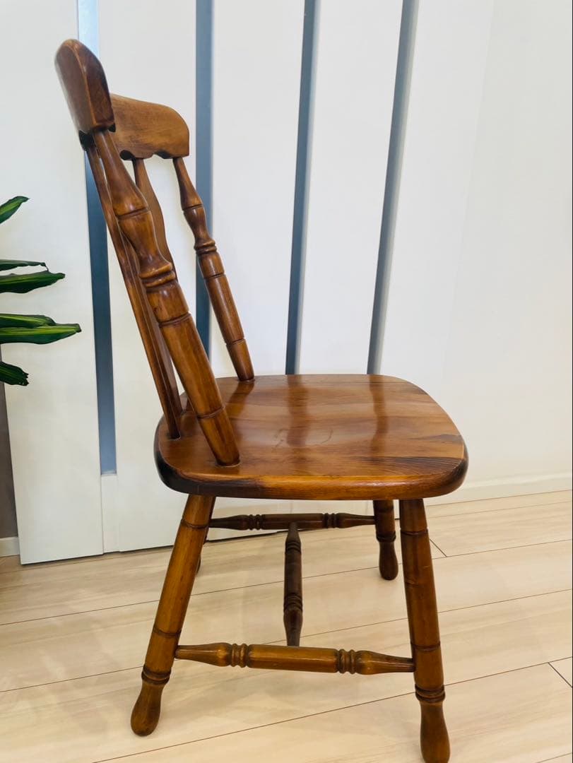コイズミ ウィンザーチェア 木製レトロダイニングチェア ビンテージ