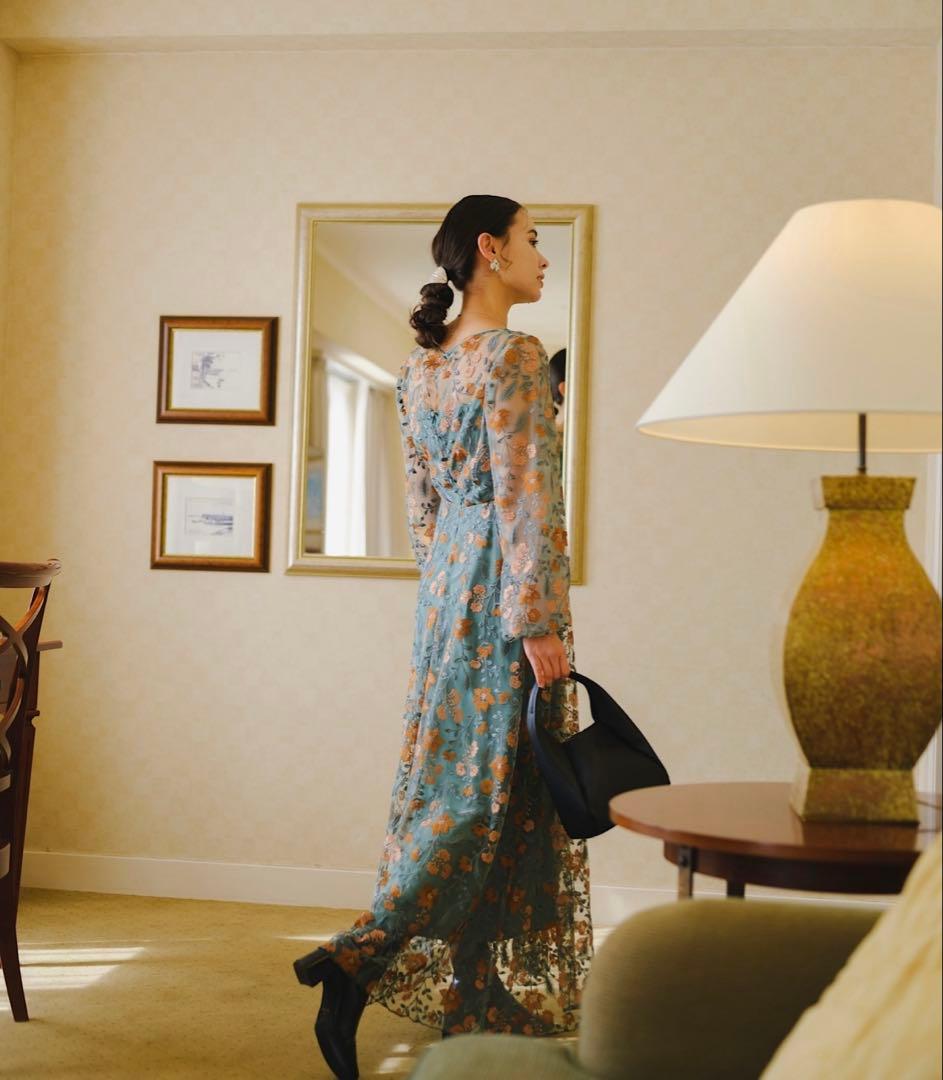 カスタネ　embroidery organdy dress オケージョンドレス