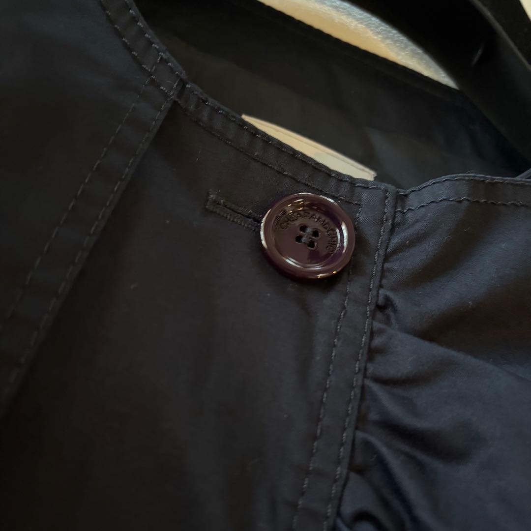 MOSCHINO CHEAPANDCHIC ノーカラー　フリルトレンチコート42