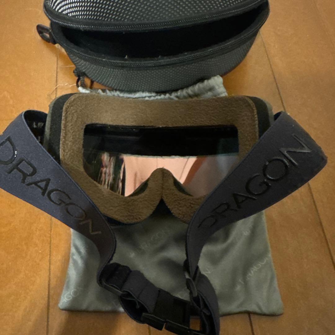 DRAGON LUMA LENS オレンジミラーゴーグル ケース付き