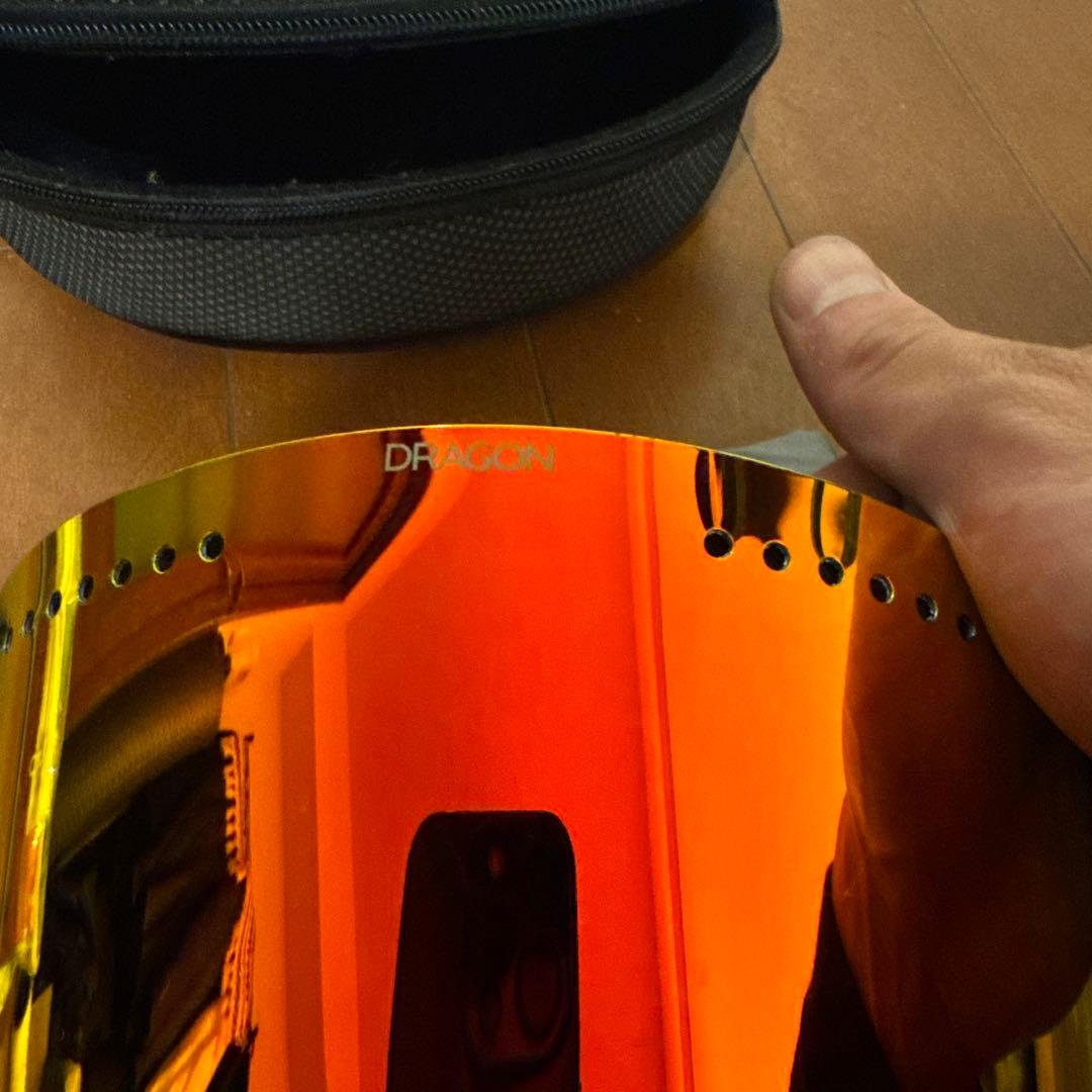 DRAGON LUMA LENS オレンジミラーゴーグル ケース付き