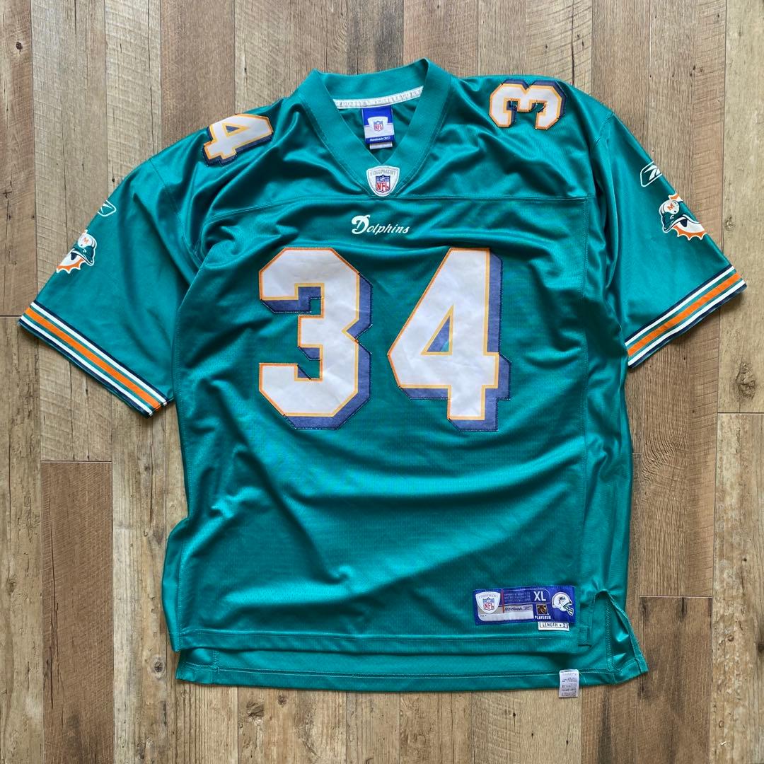 NFL 公式 マイアミドルフィンズ フットボールシャツ ユニフォーム 34番