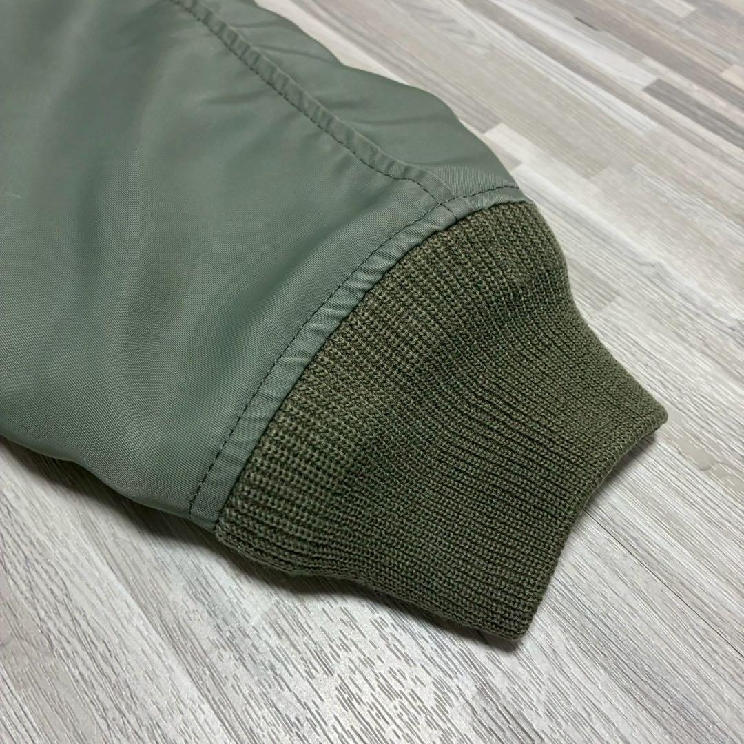 ヒューストン L2-B MA-1 フライトジャケット 米軍 カーキ Lサイズ