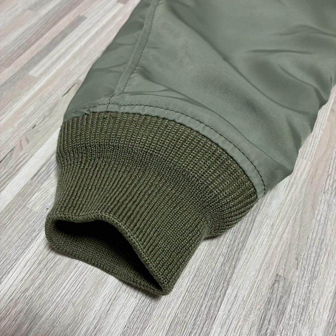 ヒューストン L2-B MA-1 フライトジャケット 米軍 カーキ Lサイズ