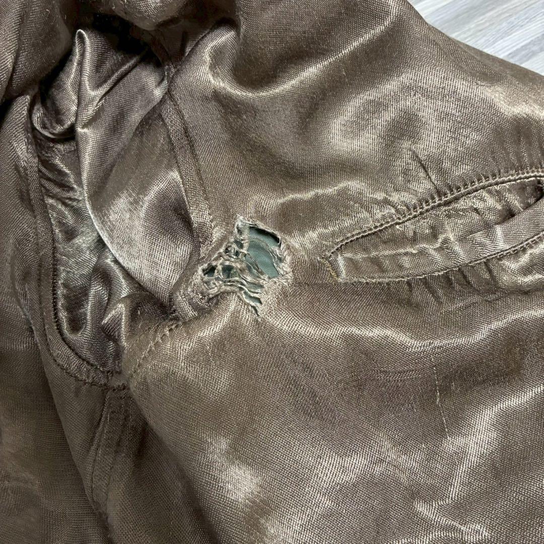 ヒューストン L2-B MA-1 フライトジャケット 米軍 カーキ Lサイズ