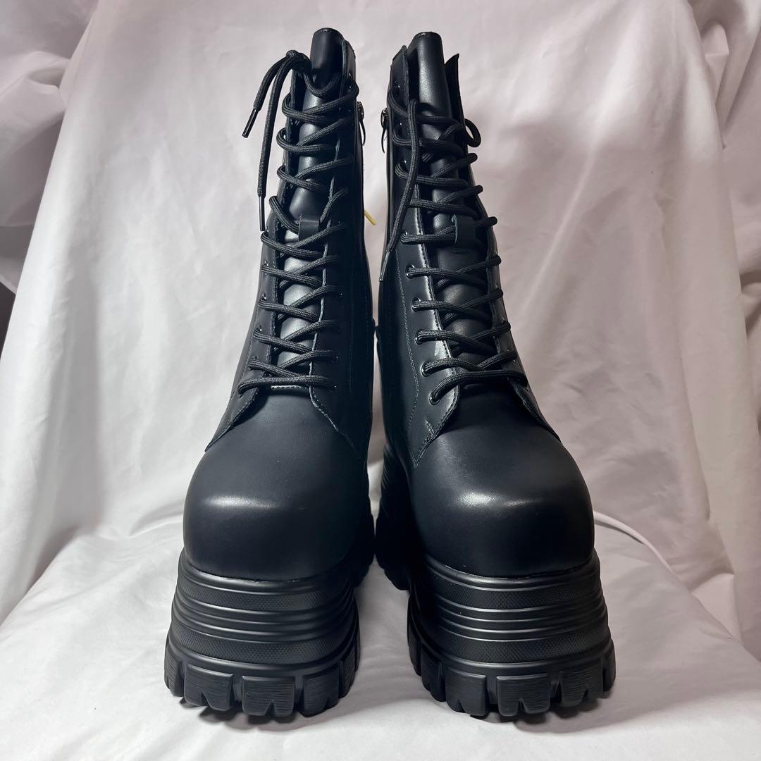 厚底ブーツ　シークレットシューズ　＋22cm