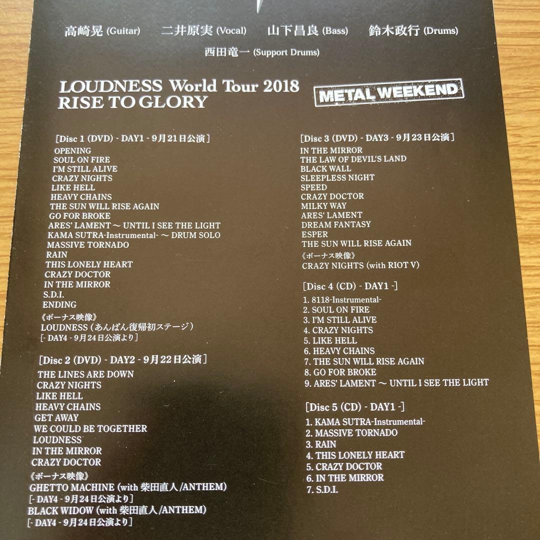 LOUDNESS 2018 L WEEKEND 500セット 通販限定盤