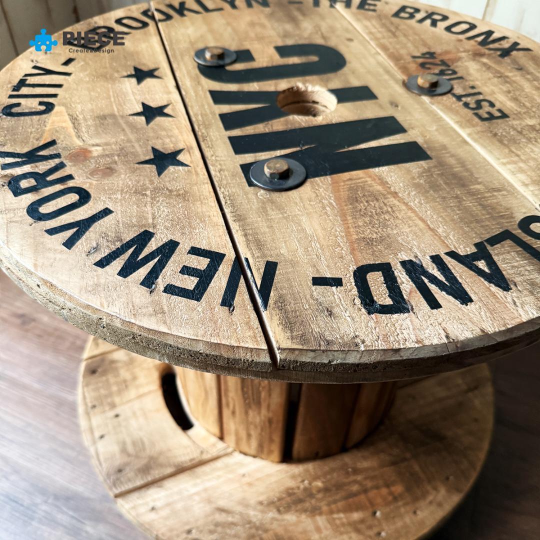 ケーブルドラム 電線ドラム テーブル アメリカン インテリア ガレージ 古材NY