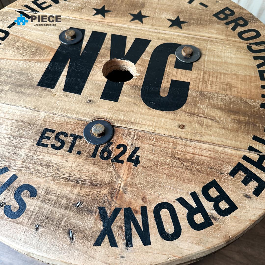 ケーブルドラム 電線ドラム テーブル アメリカン インテリア ガレージ 古材NY