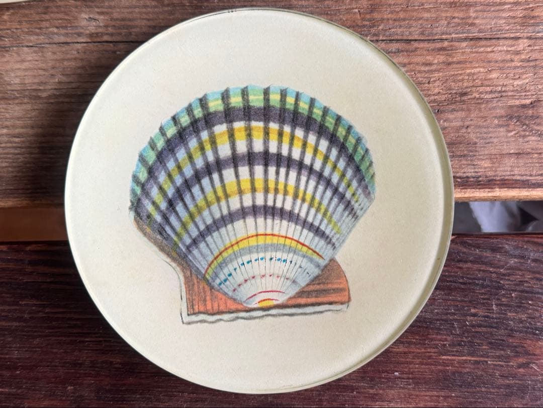 JOHN DERIAN デコパージュ　ジョンデリアン プレート 貝殻3点セット