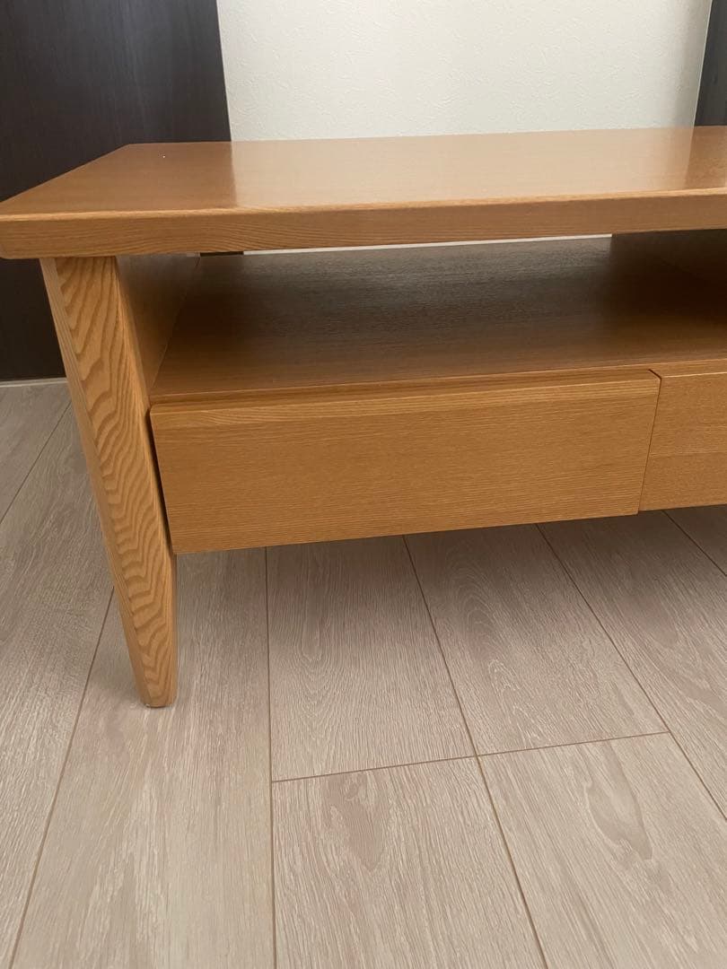 ナチュラルウッド センターテーブル ローテーブル　ニトリ