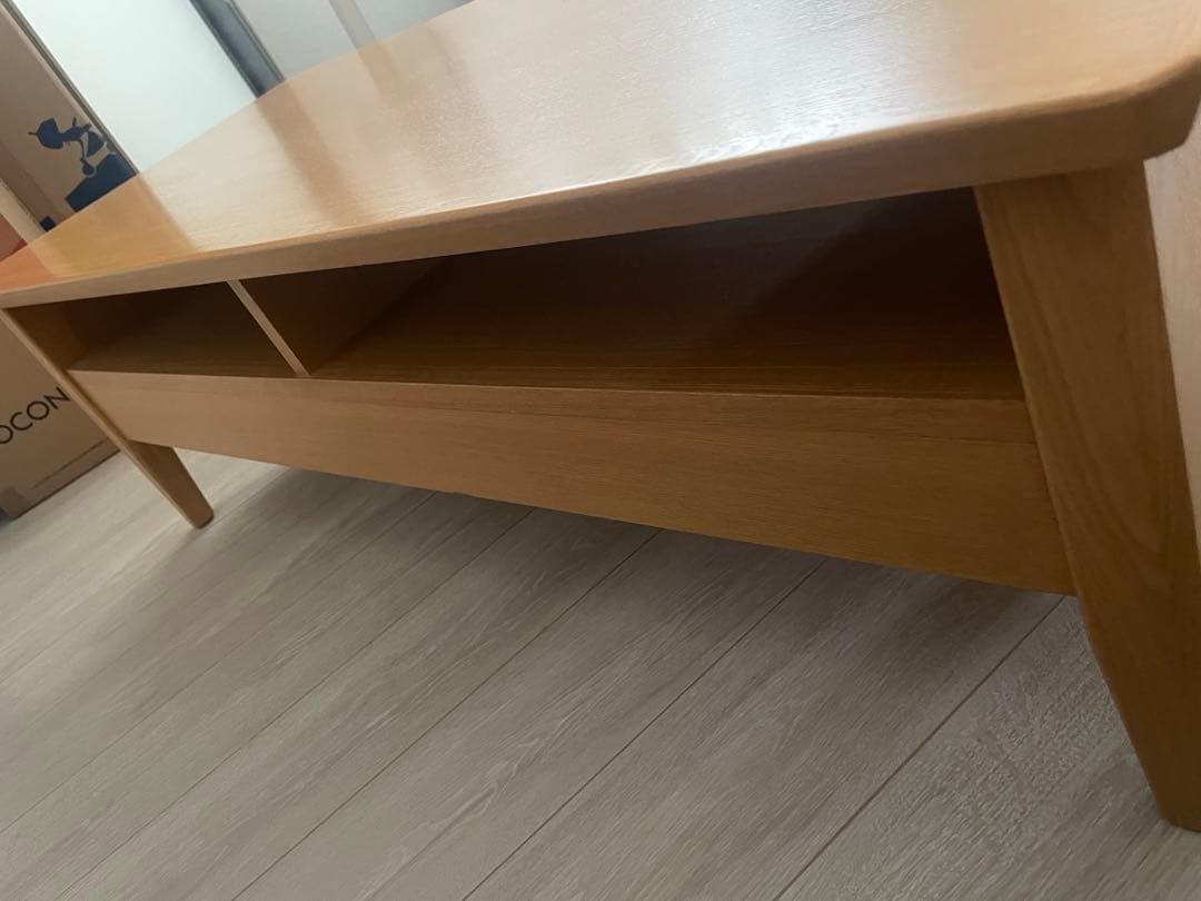 ナチュラルウッド センターテーブル ローテーブル　ニトリ