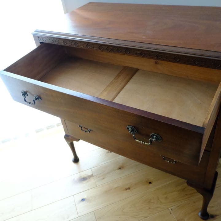 マホガニー材　美品　英国アンティーク　収納箪笥