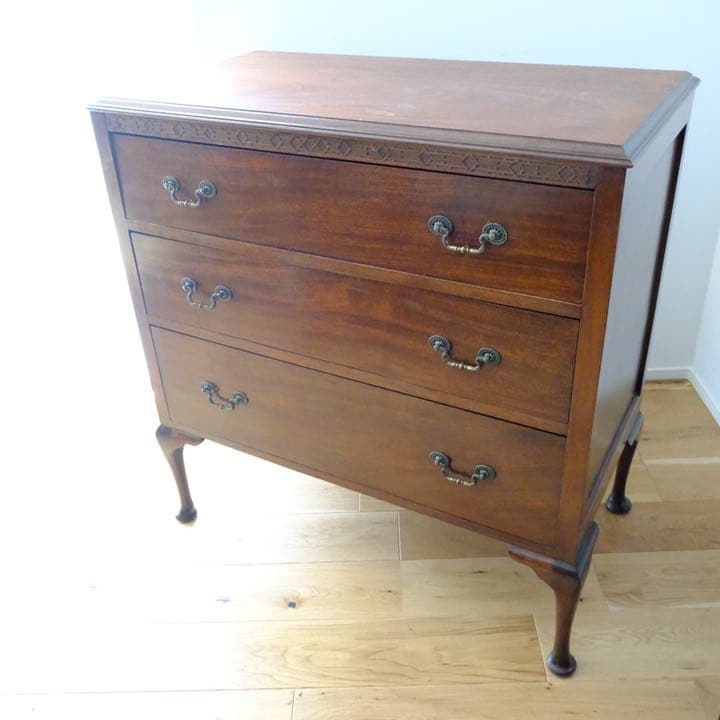 マホガニー材　美品　英国アンティーク　収納箪笥