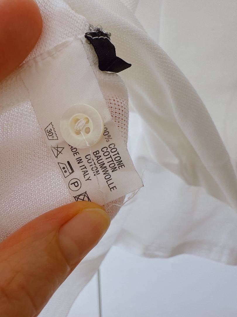 HERMES ホワイト ポロシャツ