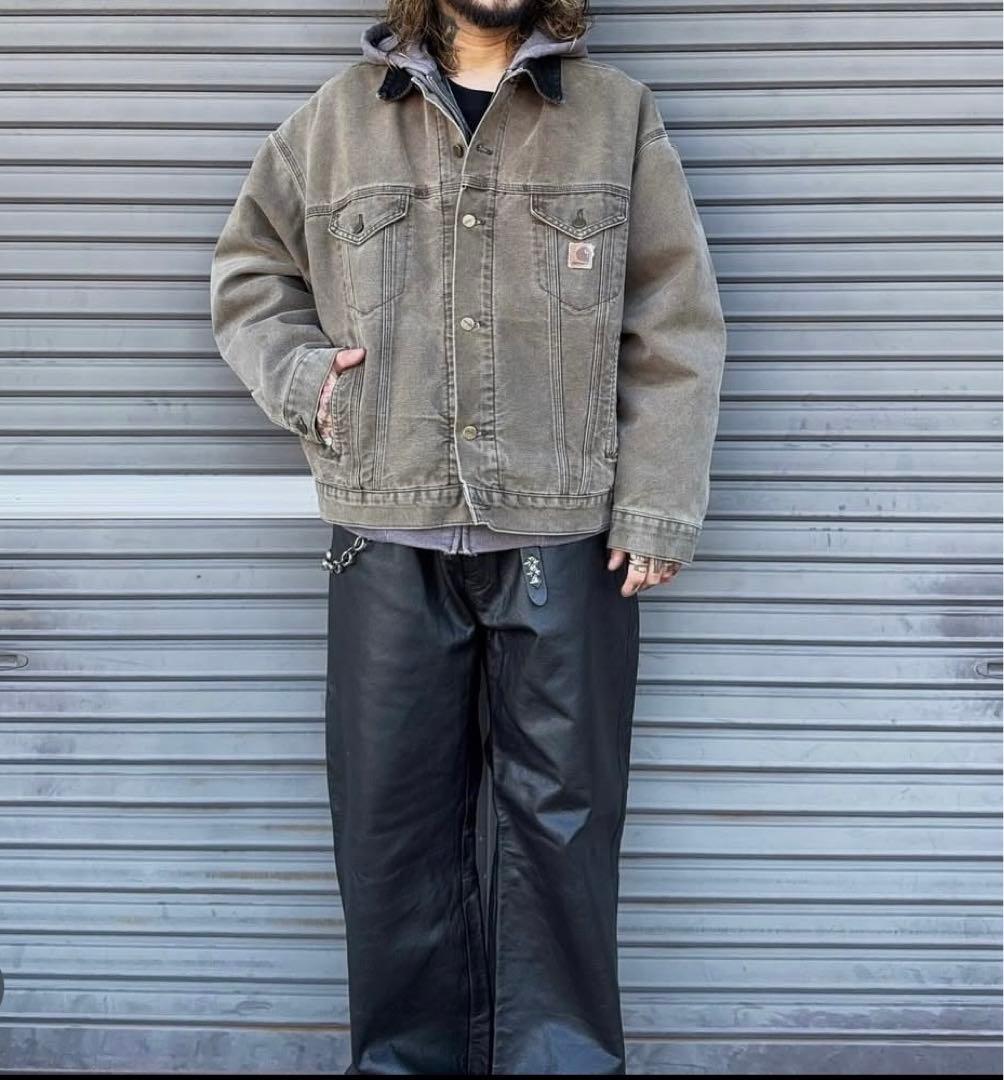 90s カーハート トラッカージャケット jb181 ワインレッド XL