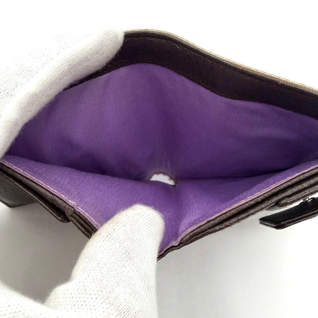 極美品　BVLGARI 二つ折り財布 ベージュ　ロゴマニア　ロゴ入り　イタリア製