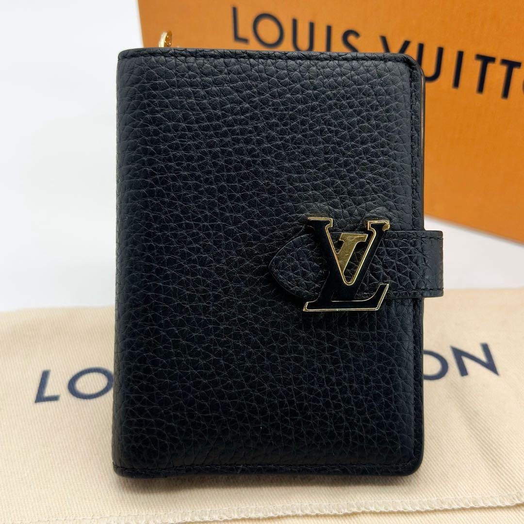 【現行品】ルイヴィトン ヴェルティカルウォレット コンパクト トリヨン 二つ折り