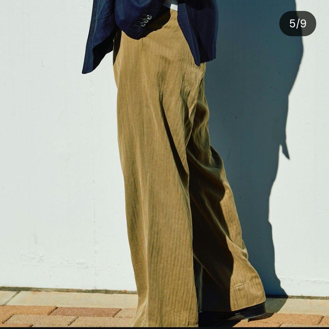 マーティアンドサンズ　チノトラウザーズ　ドゥルン　カーキ　1