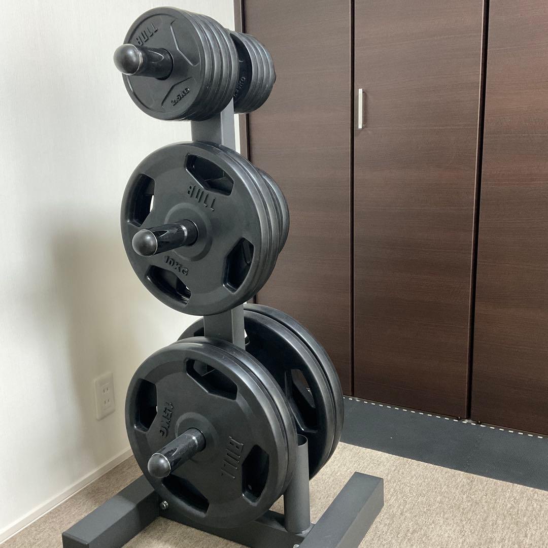 ＢＵＬＬ Φ５０ｍｍラバープレートセット １３５ｋｇセット［引き取り限定］