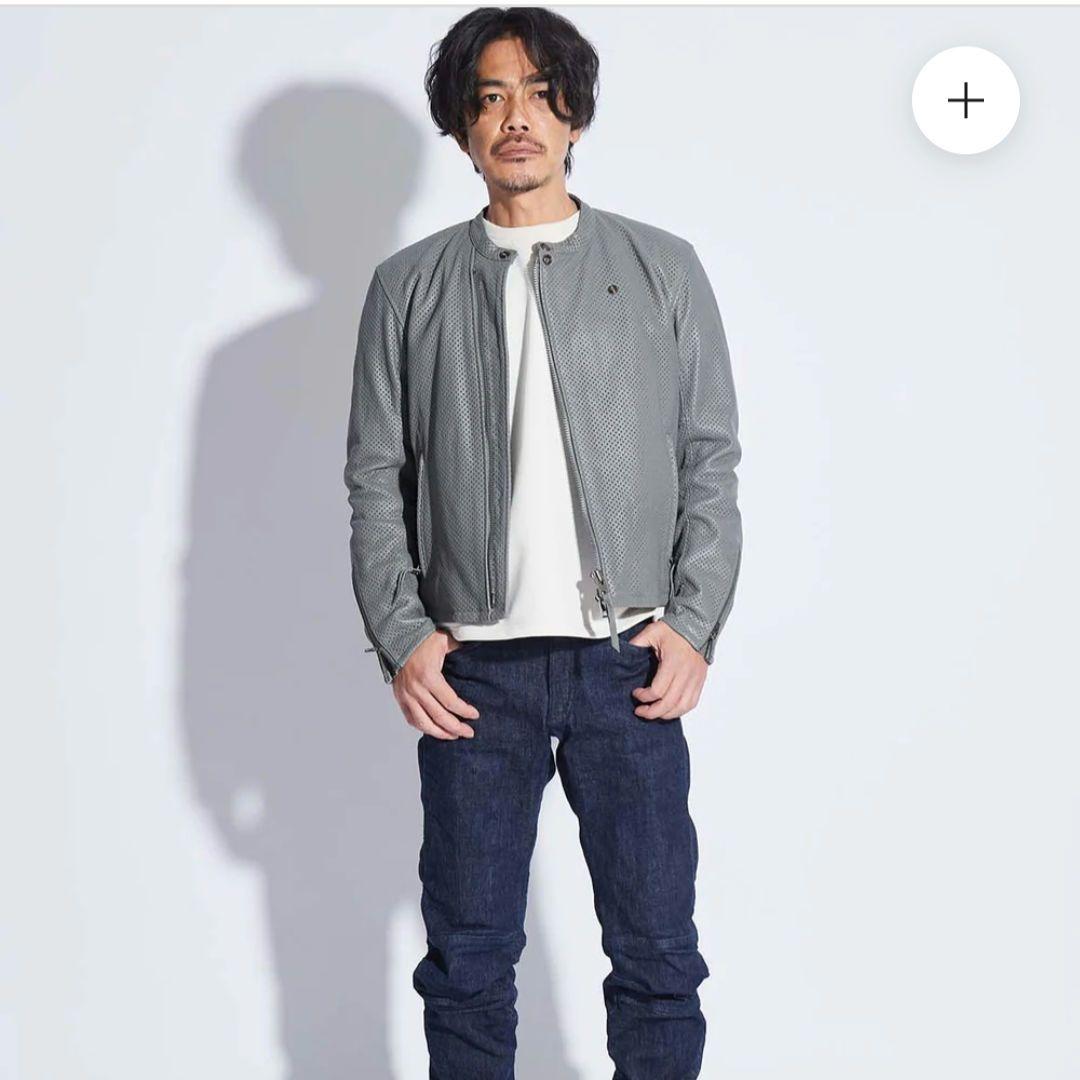 未使用級　カドヤ PL-SW ブラック パンチングレザージャケット Mサイズ