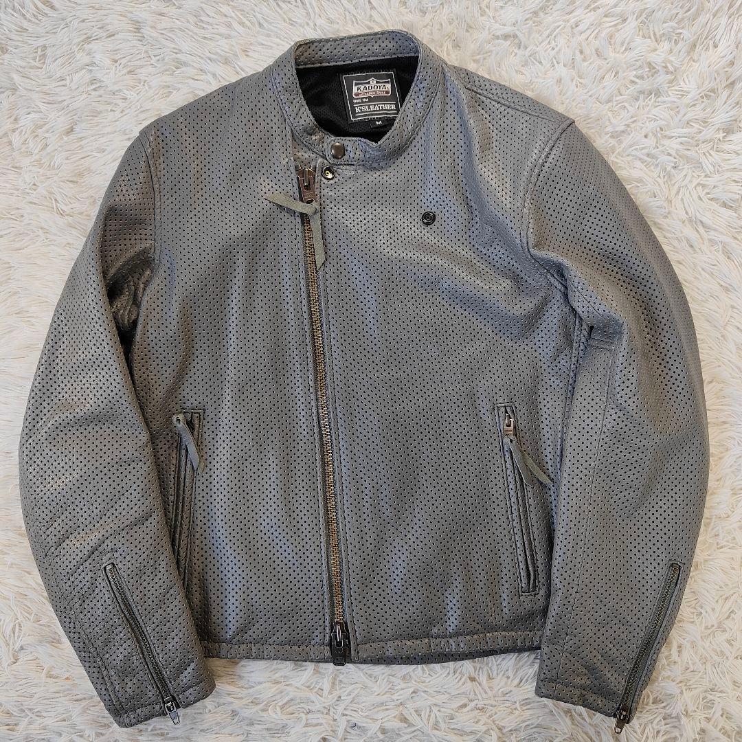 未使用級　カドヤ PL-SW ブラック パンチングレザージャケット Mサイズ