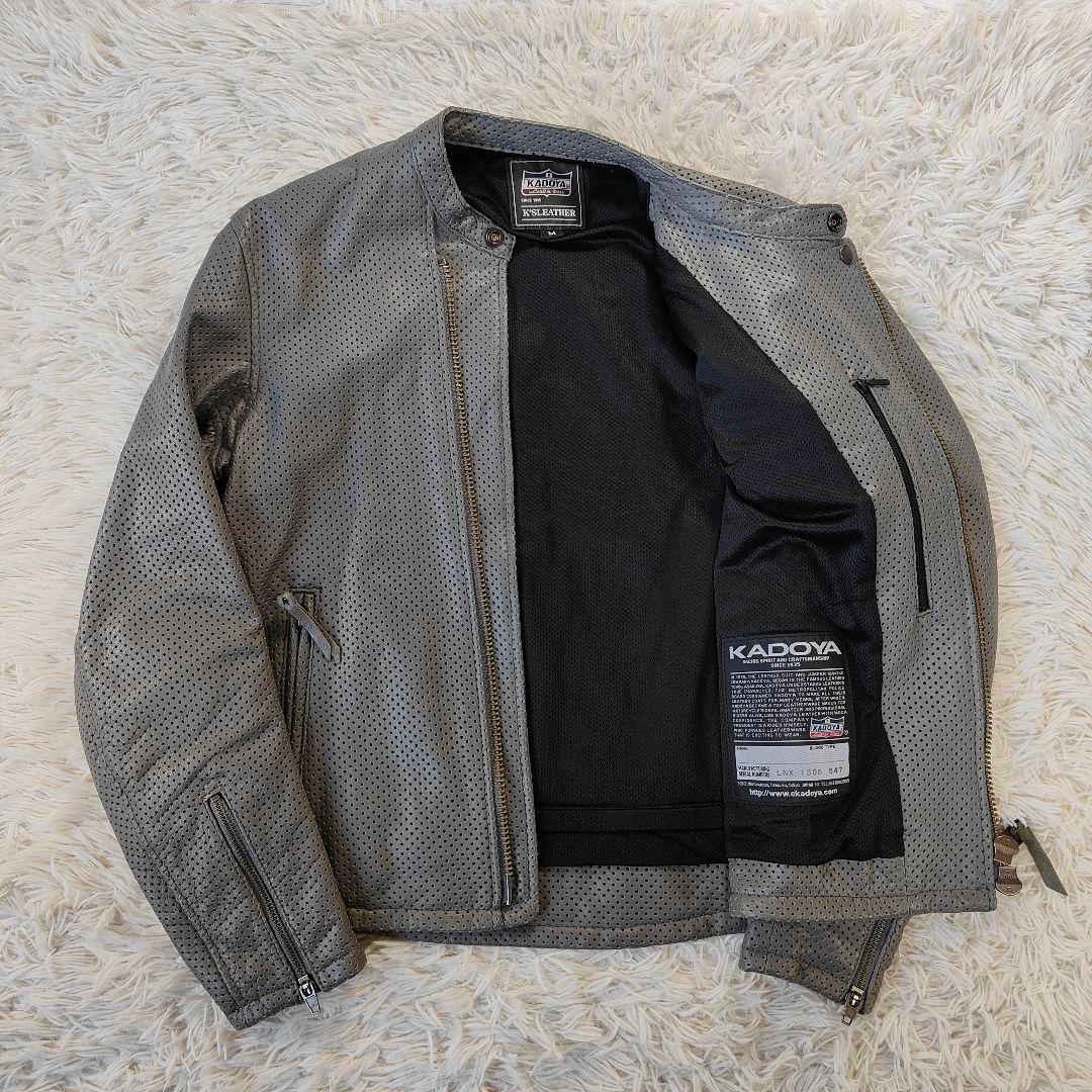 未使用級　カドヤ PL-SW ブラック パンチングレザージャケット Mサイズ