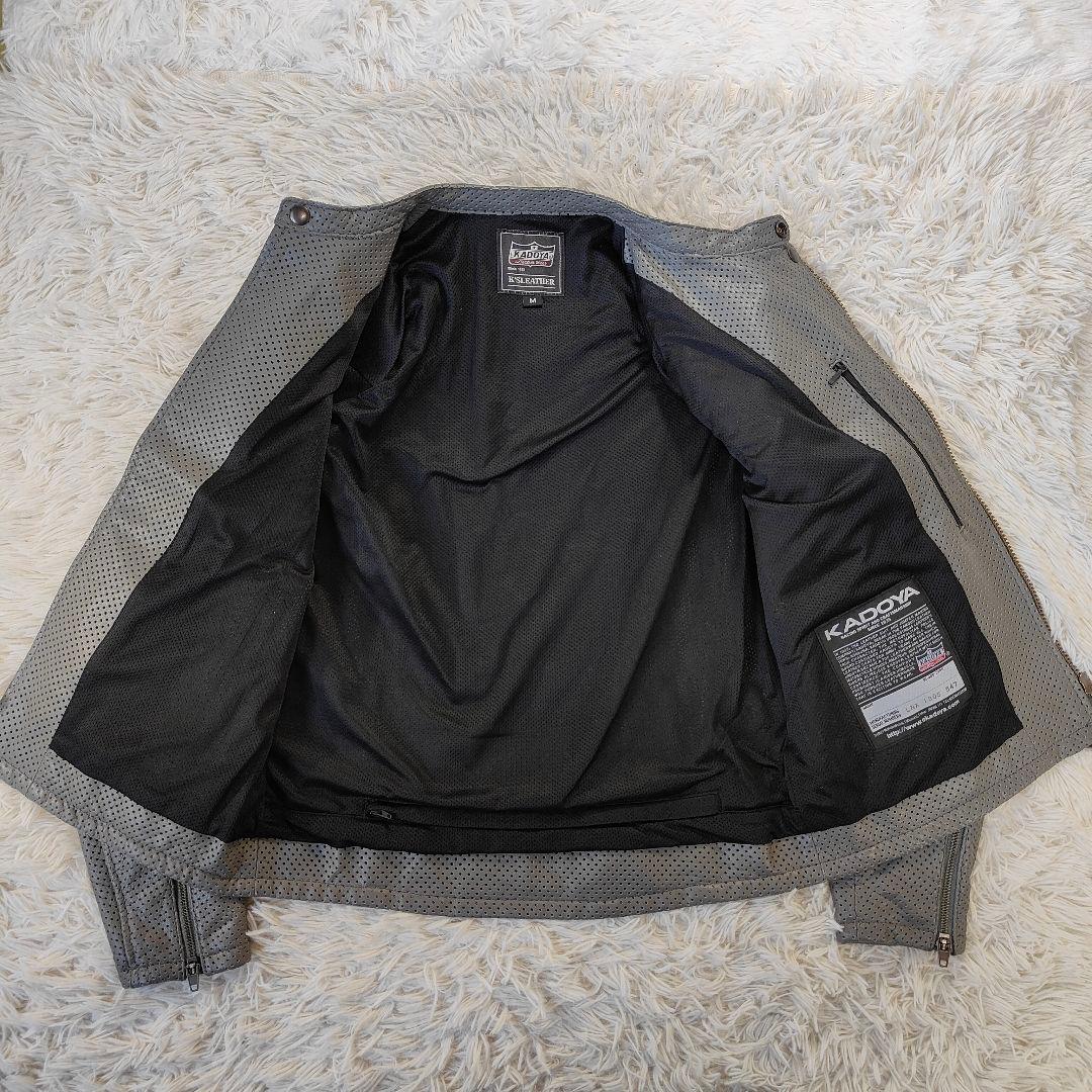 未使用級　カドヤ PL-SW ブラック パンチングレザージャケット Mサイズ