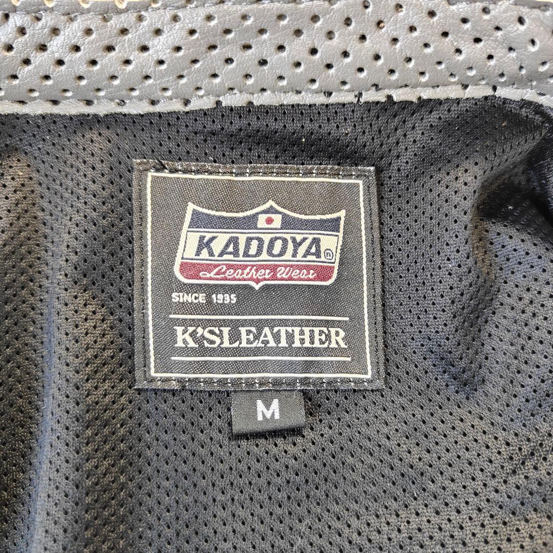 未使用級　カドヤ PL-SW ブラック パンチングレザージャケット Mサイズ