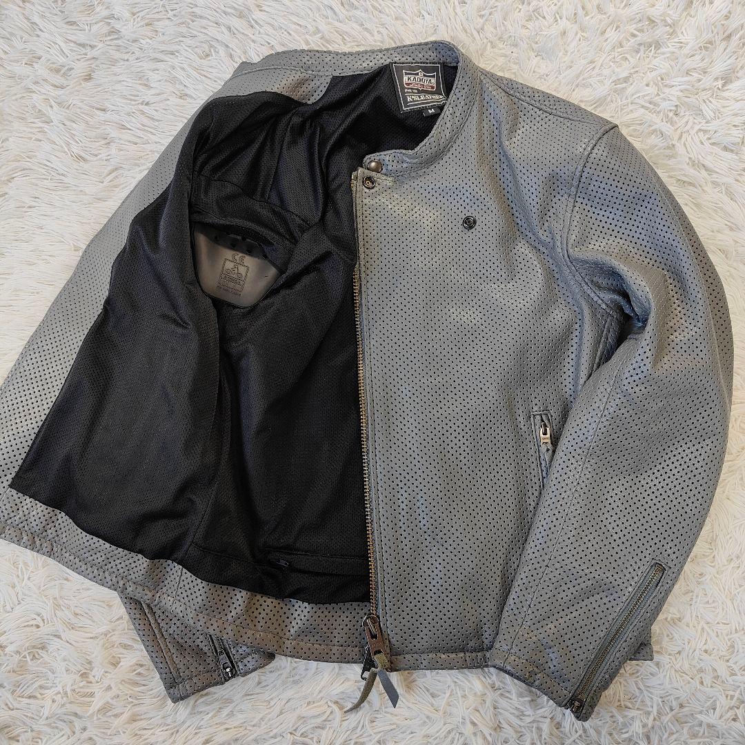 未使用級　カドヤ PL-SW ブラック パンチングレザージャケット Mサイズ
