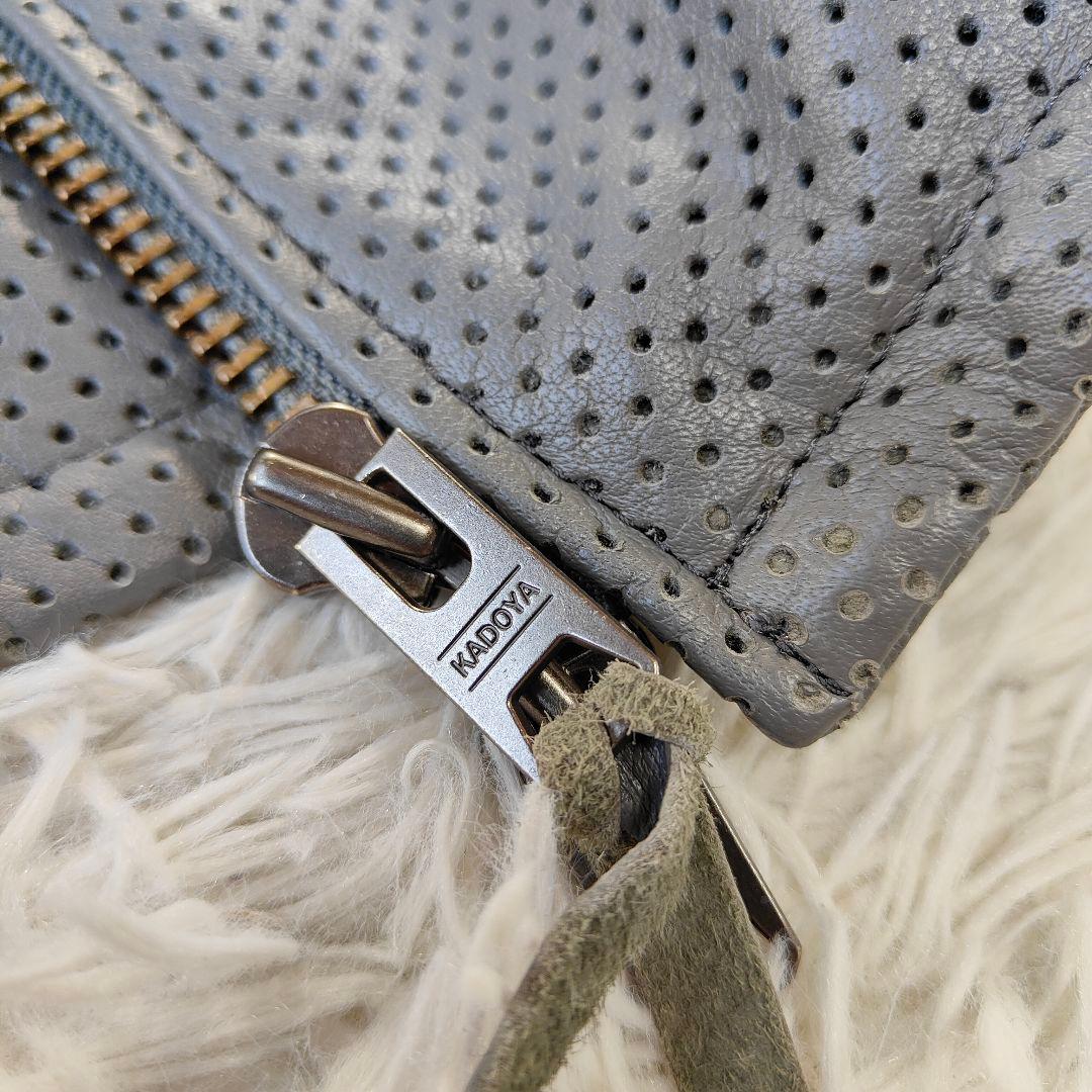 未使用級　カドヤ PL-SW ブラック パンチングレザージャケット Mサイズ