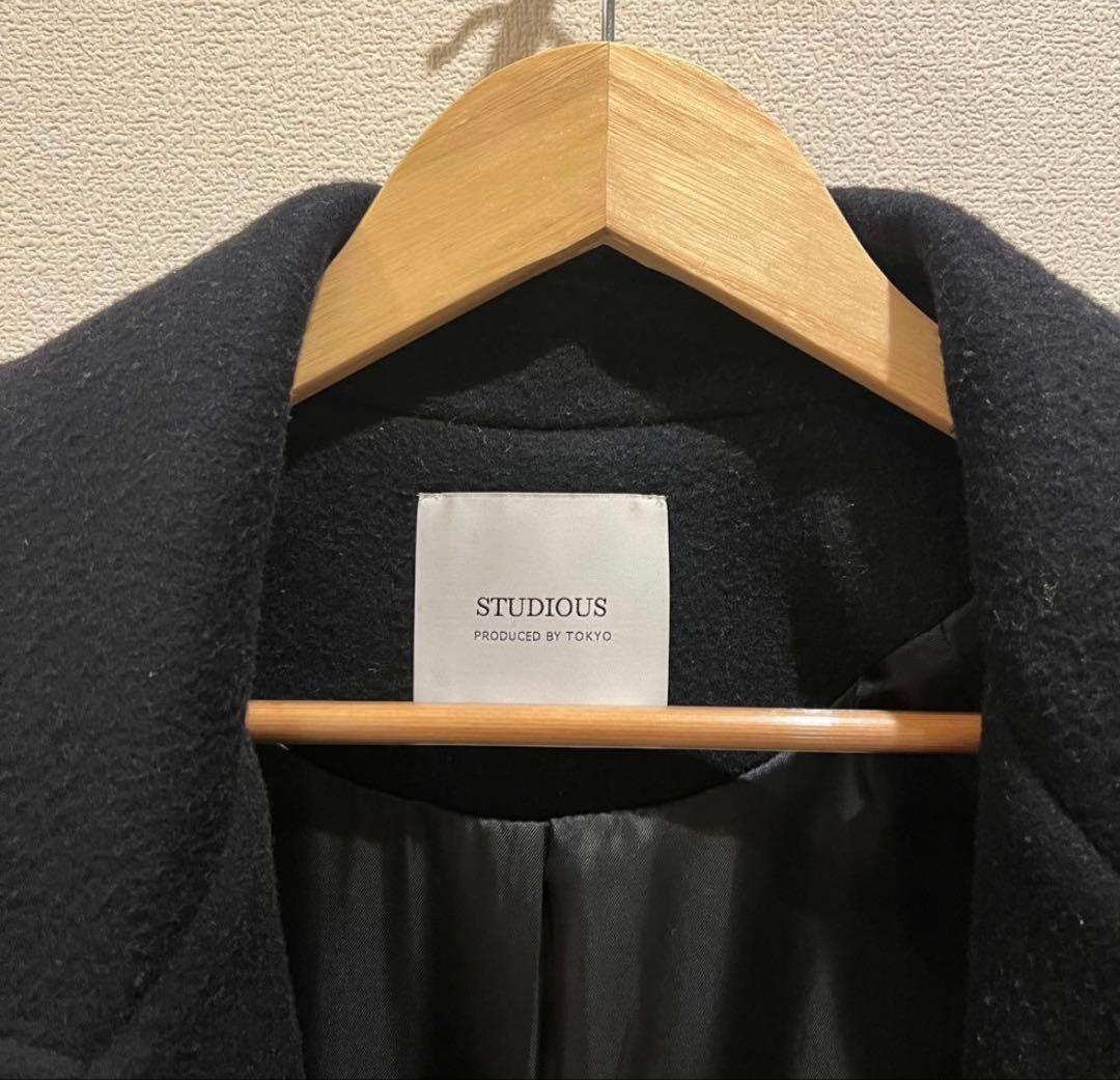 STUDIOUS ウールビックカラーコート