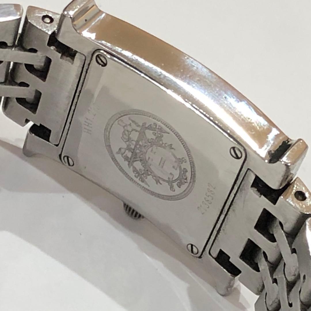 エルメス Hウォッチ HH1.210 ブルーシェル ダイヤ レディース腕時計