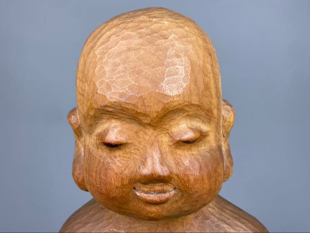 前島秀章 最上位希少作 太子 極上彫刻 置物 木彫り 仏像 資産家放出品 在銘