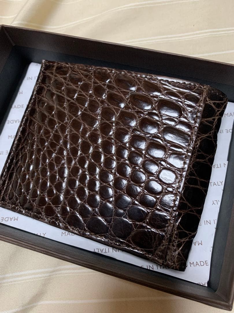 セール　SILVANO BIAGINI クロコダイル　二つ折り財布