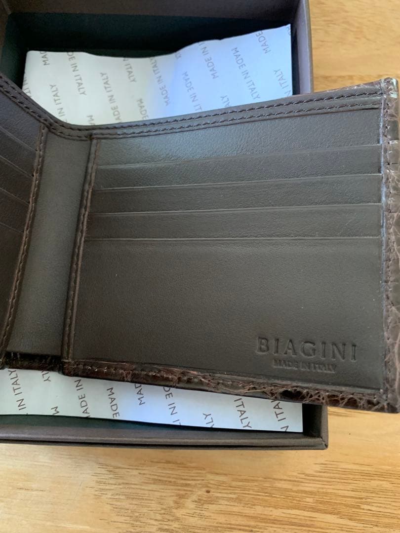 セール　SILVANO BIAGINI クロコダイル　二つ折り財布