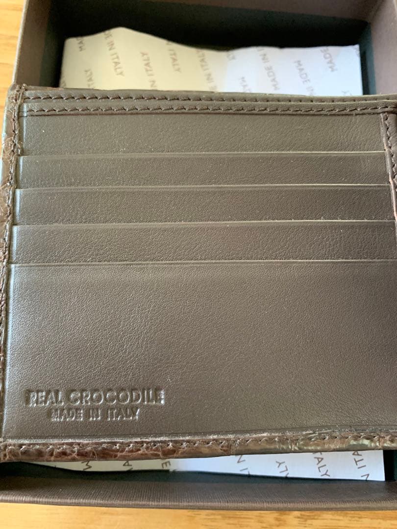 セール　SILVANO BIAGINI クロコダイル　二つ折り財布
