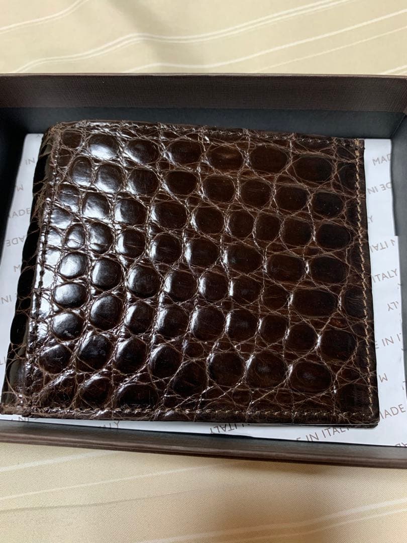 セール　SILVANO BIAGINI クロコダイル　二つ折り財布