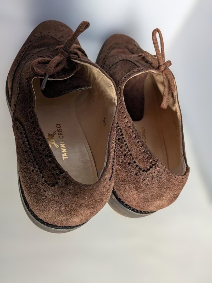 TANINO CRISCI ブラウン スエード オックスフォード