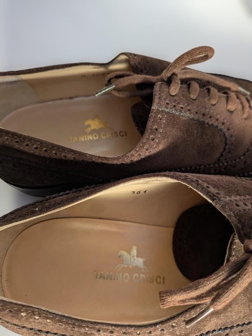 TANINO CRISCI ブラウン スエード オックスフォード