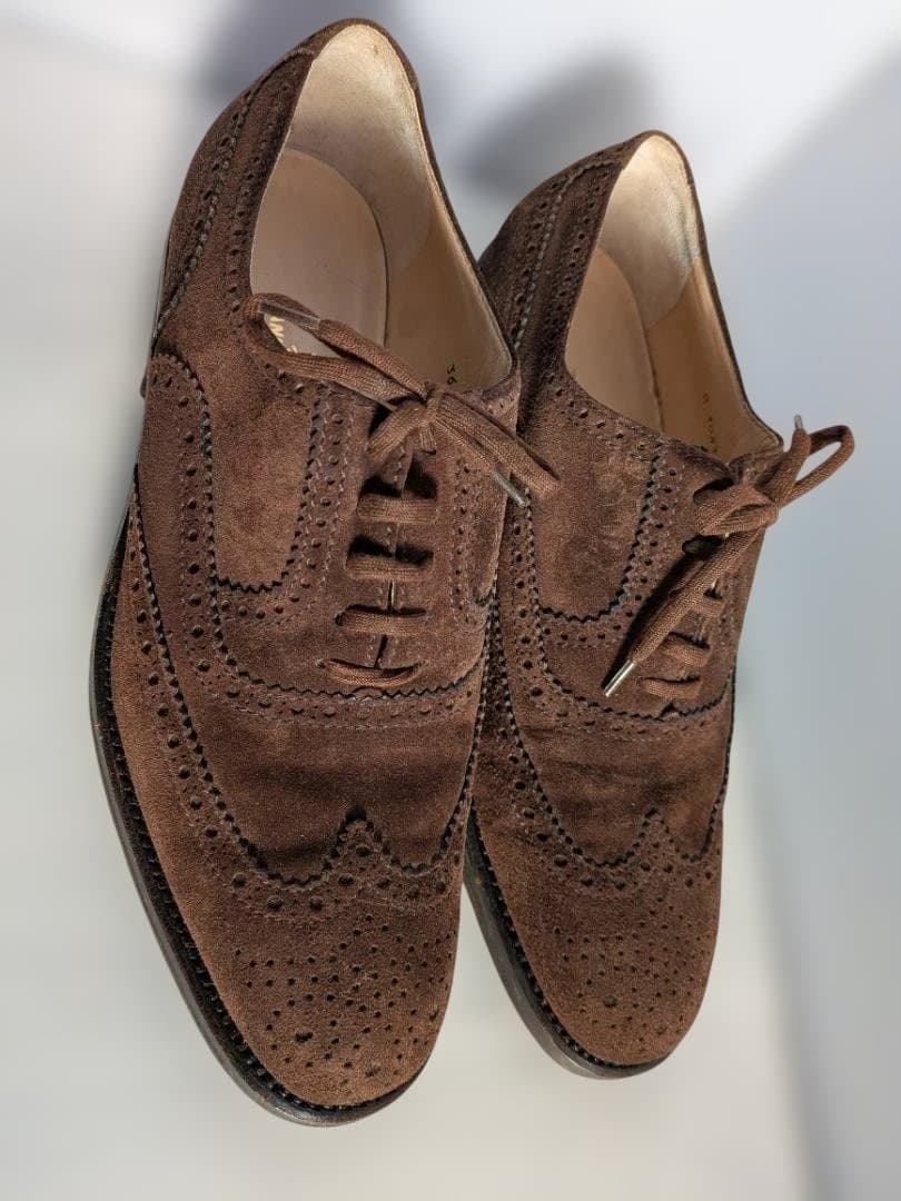 TANINO CRISCI ブラウン スエード オックスフォード