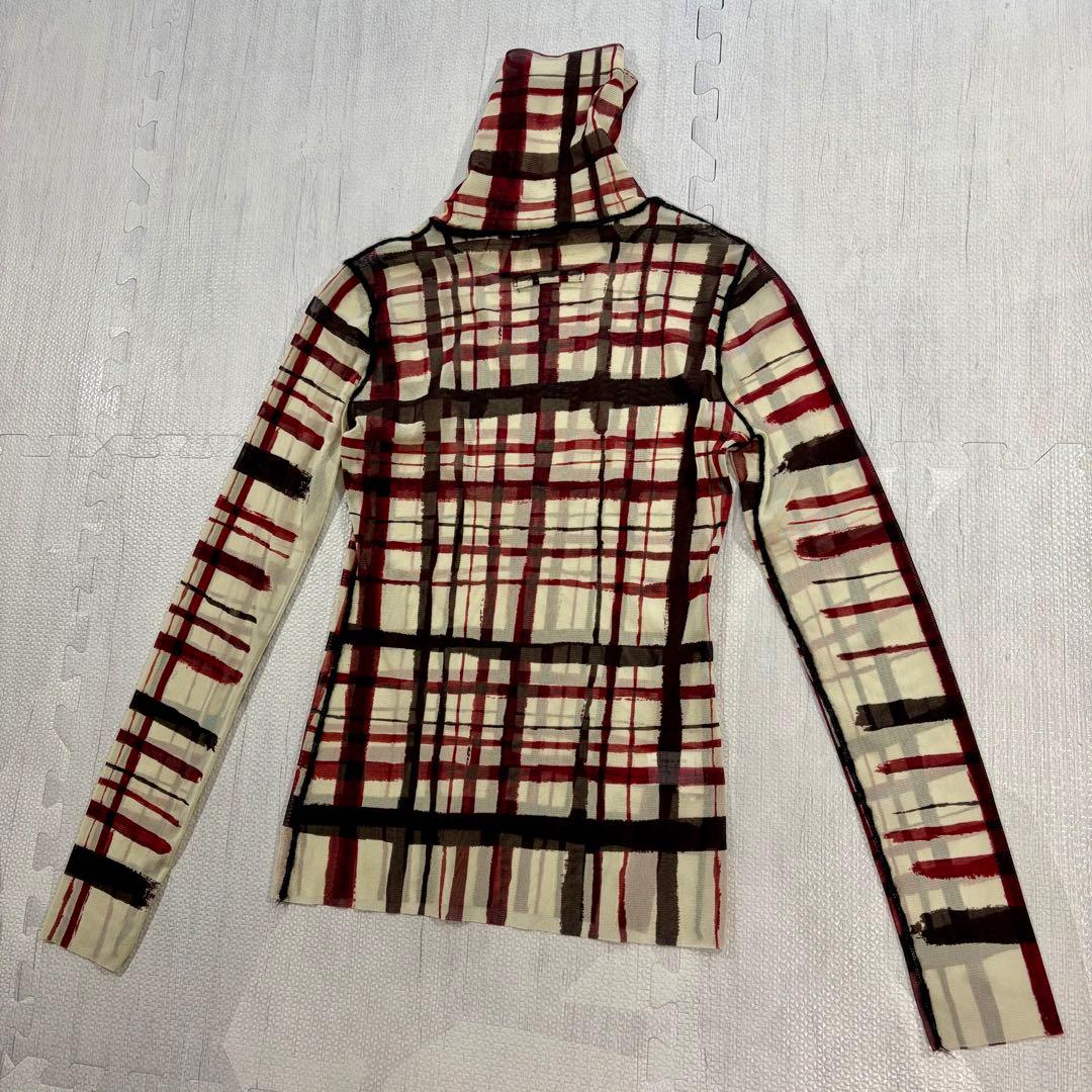 Jean Paul Gaultier パワーネット チェック シアー 長袖シャツ