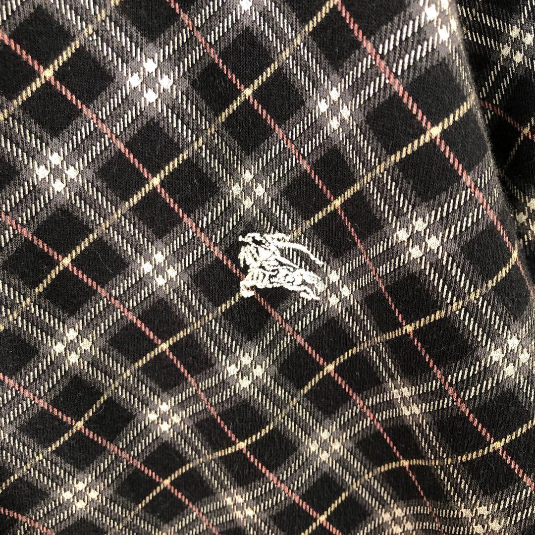 BURBERRY ブラックノバチェック ホースロゴ刺繍 パーカー 38